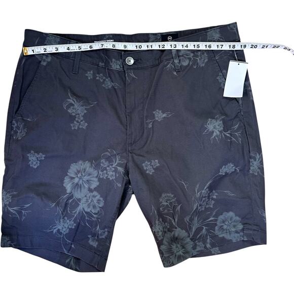 AG ADRIANO GOLDSCHMIED Wanderer Slim Trouser Shorts Gray Floral Size 38 - Picture 4 of 8